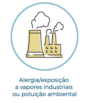 Alergia/exposição a vapores industriais ou poluição ambiental